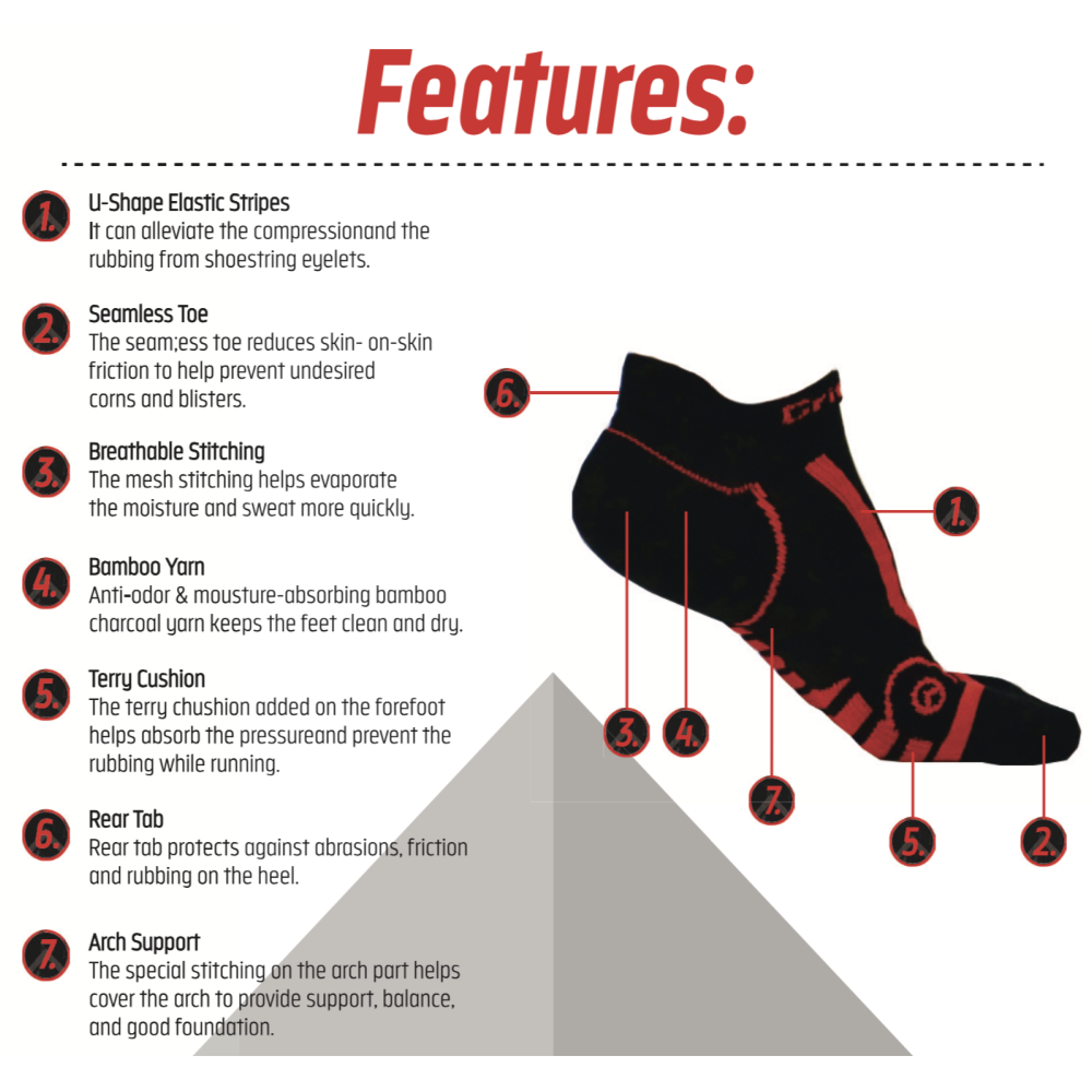 Low Cut/No Show Athletic Socks (2 Pair Per Pack) image 1