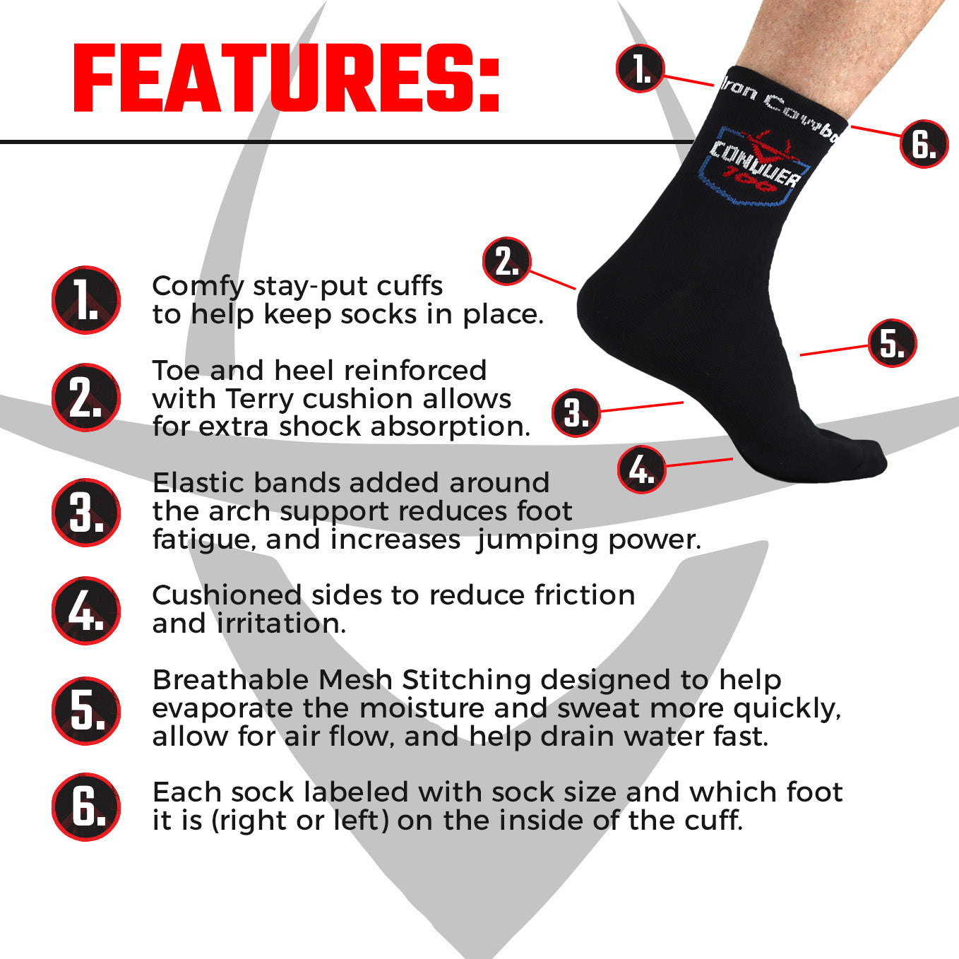 Iron Cowboy Conquer 100 Special Edition Crew Socks image 1